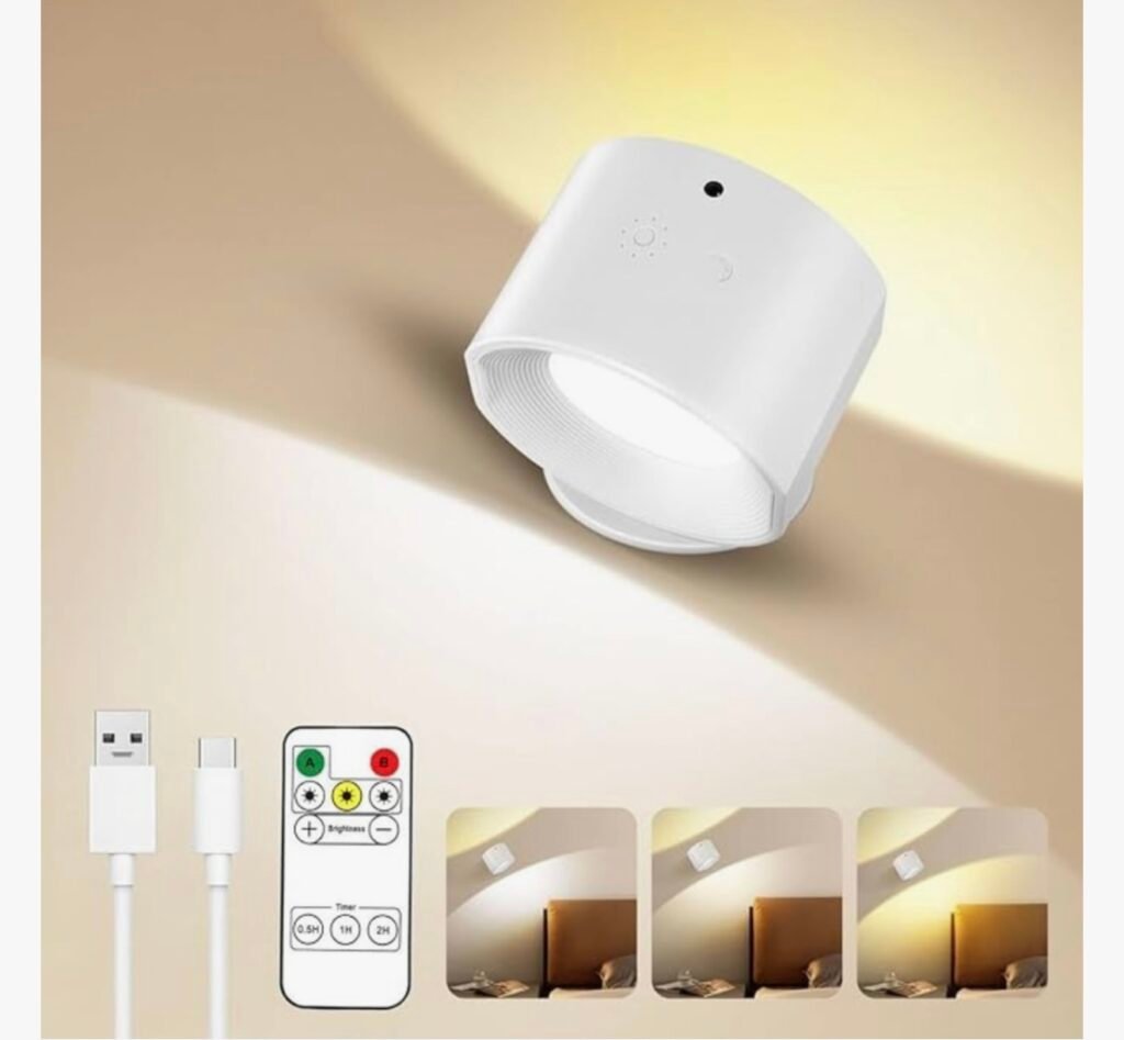 Lámpara de pared magnética recargable 360°