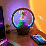 Lámpara astronauta RGB para escritorio
