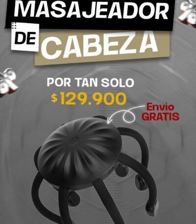 Masajeador eléctrico de cabeza 8 garras portátil con envío gratis en Colombia